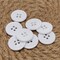 Chenkou Craft Mix Color Plastic Resin Circle Big Button 4 Holes DIY Craft Sewing 20mm 100pcs (White, 3/4"(20mm))